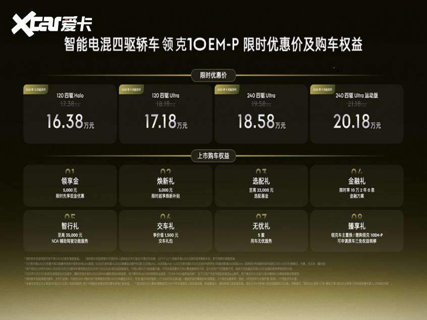 智能电混四驱轿车领克10EM-P正式上市限时优惠价1638万-2018万